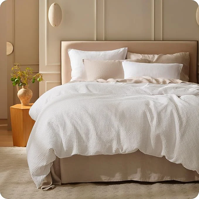 High-Performance Bedsure Cotton Duvet Cover King Size – Cotton Waffle Weave Coconut White Duvet Cover PureWoven Textured Breathable Bedding Comforter Cover for All Season 1 Duvet Cover Only 104 quot x90 quot Optimized