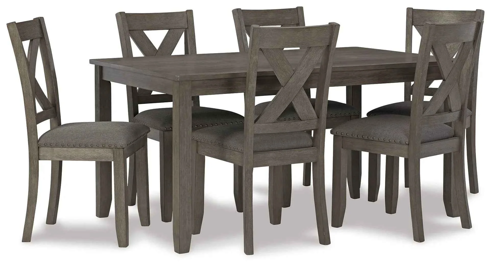 Advanced Caitbrook – RECT DRM Table Set Set of 7 – Gray Powerful