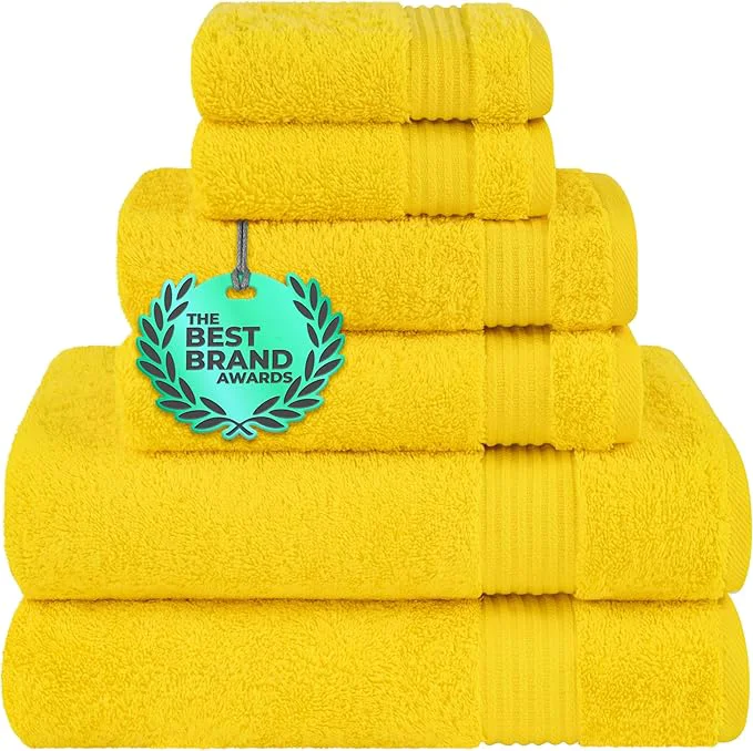 Artisan Cotton Paradise 6 Piece Towel Set Cotton Soft Absorbent Turkish Towels Efficient