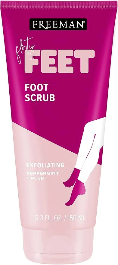 Pure man Bare Foot Exfoliating foot scrub Peppermint and Plum 5.3 oz Reliable