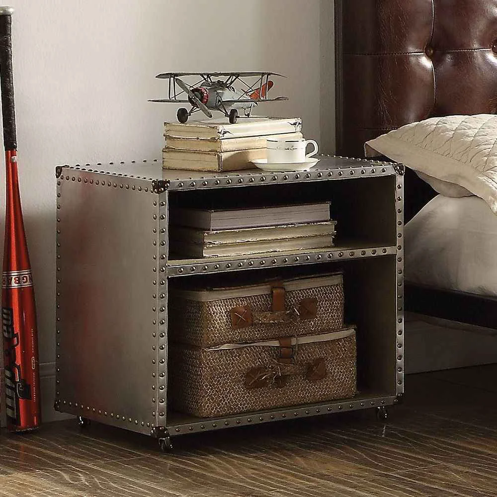 Next-Generation Brancaster – Nightstand With USB – Aluminum Fine Crafted