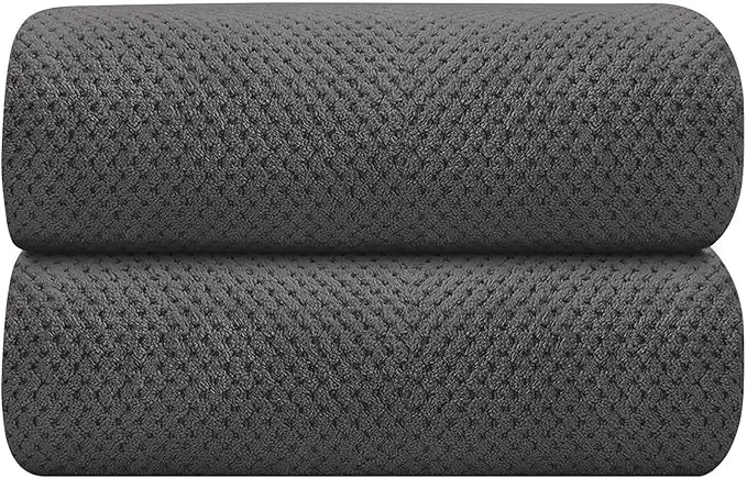 Flexible HOMEXCEL Grey Bath Towels 2 Pack Microfiber Bathroom Towel Super Soft Highly Certified