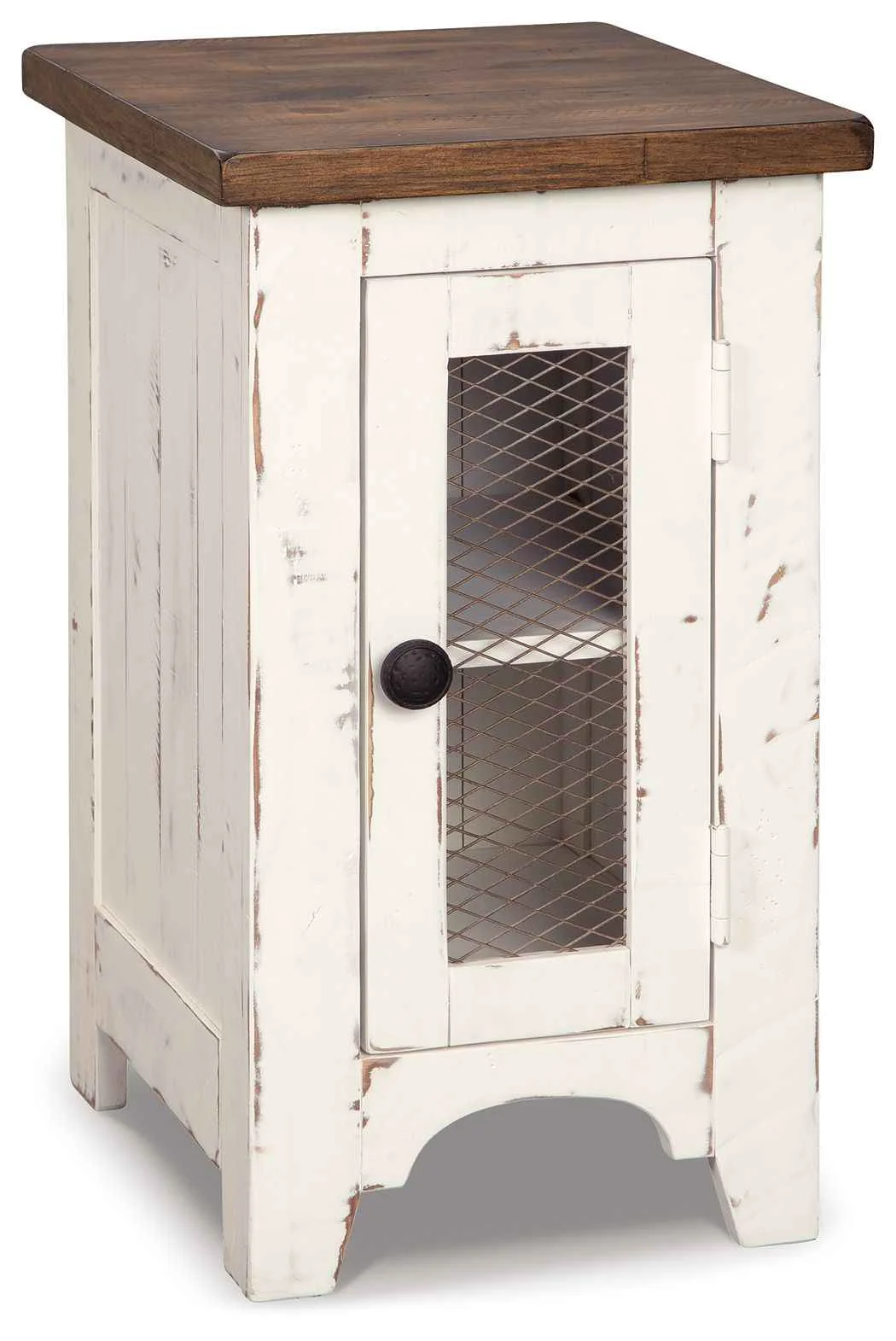 Excellent Wystfield – Chair Side End Table – White Brown Elite
