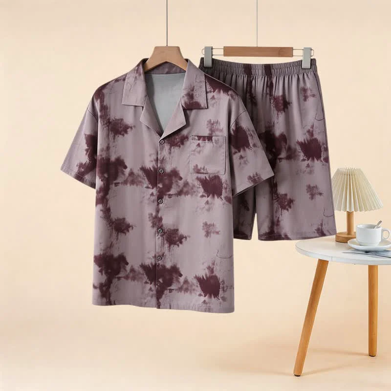 Soft Ownkoti Unisex Mocha Tie Dye Loungewear Set Optimized