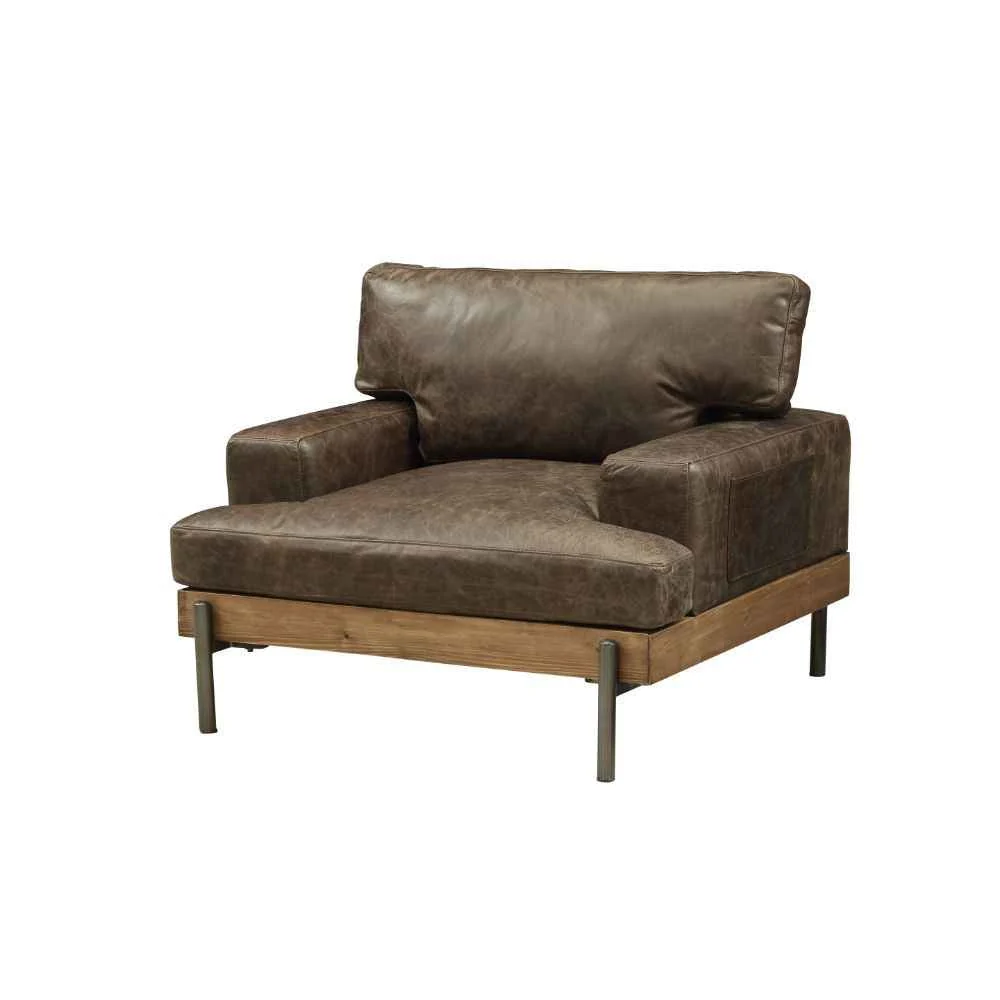 Sustainable Silchester – Chair – Distress Chocolate Top Grain Leather amp Oak Carefully Designed