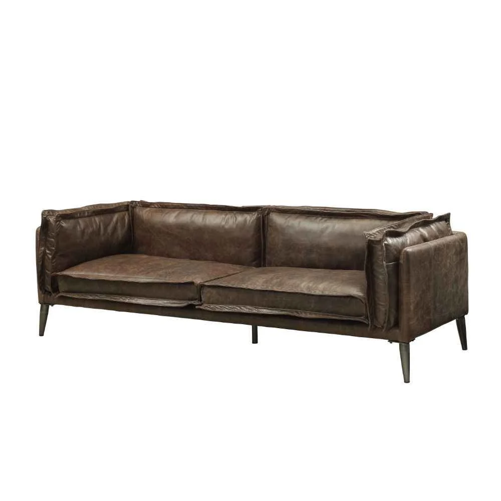 Efficient Porchester – Sofa – Distress Chocolate Top Grain Leather Prestigious