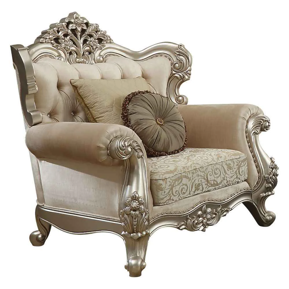 Clean Bently – Chair With 2 Pillows Same Lv01581 – Fabric amp Champagne Optimized