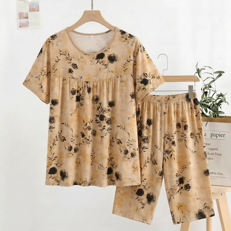 Eco-Friendly Ownkoti Vintage Floral Short Sleeve PJ set Exceptional
