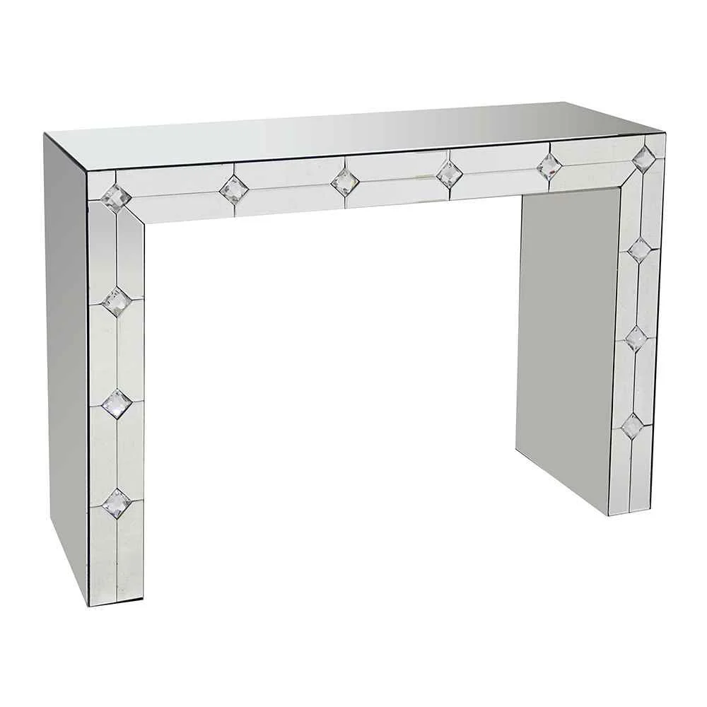 Premium Material Hessa – Console Table – Mirrored amp Faux Rhinestone Unique
