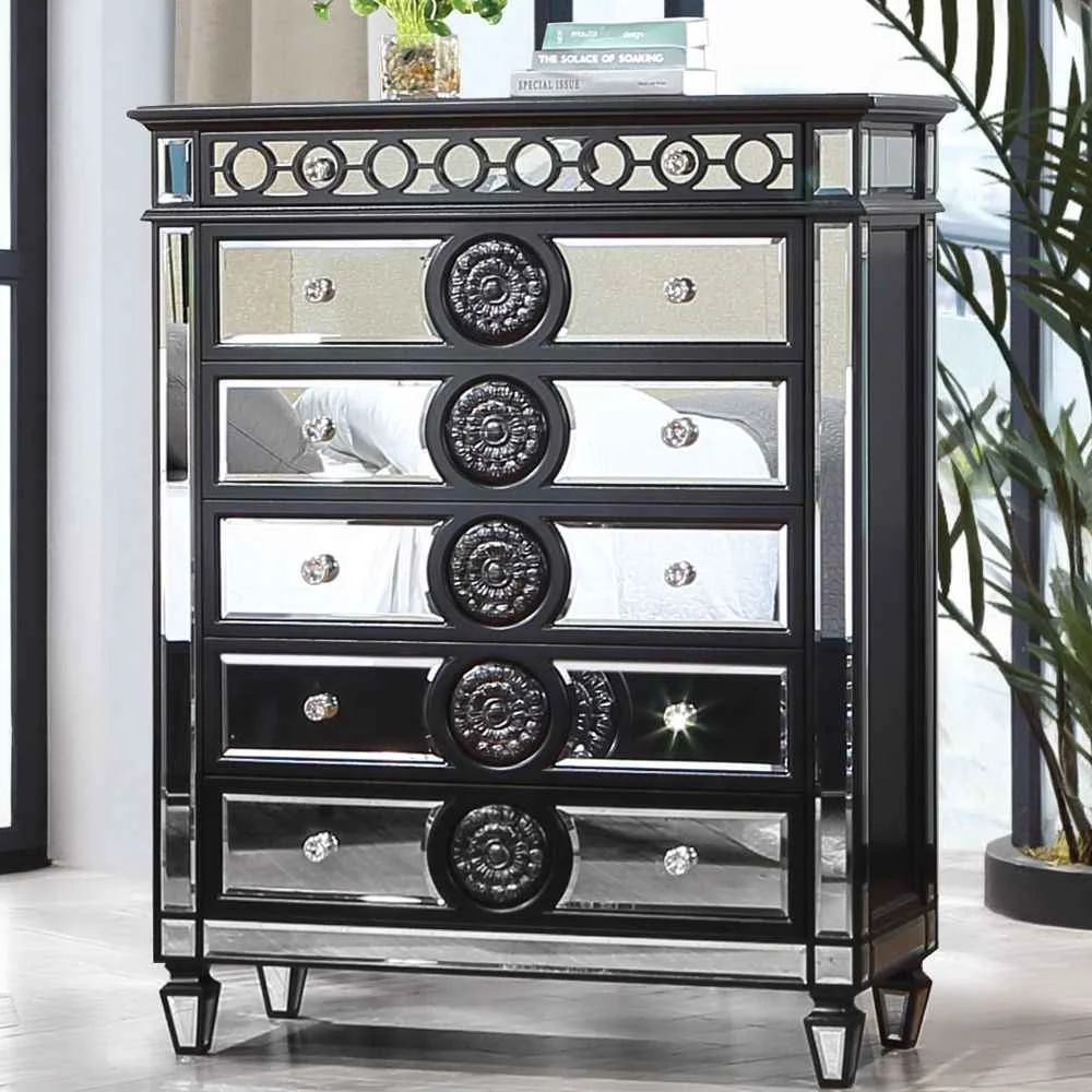 Reliable Varian II – Chest – Mirrored Black amp Sliver High-Grade