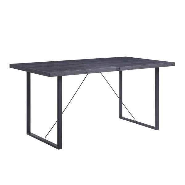 Trendy Nakula – Dining Table – Gray Oak amp Black Refined