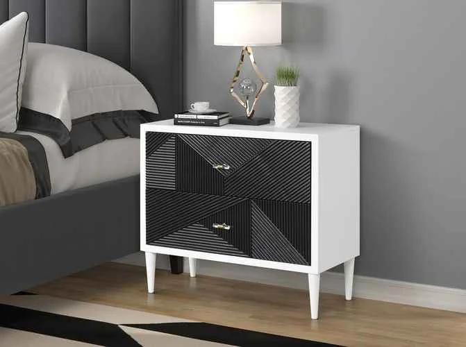 Fashionable Dubni – Accent Table – White amp Black Proven