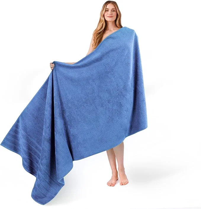 World-Class American Soft Linen 35×70 Jumbo Large Bath Towel 600 GSM Cotton Turkish Flexible