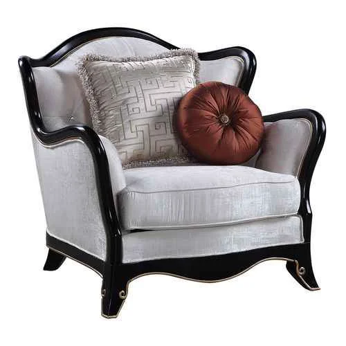 High-Grade Nurmive – Chair With 2 Pillows – Beige Fabric Relaxed