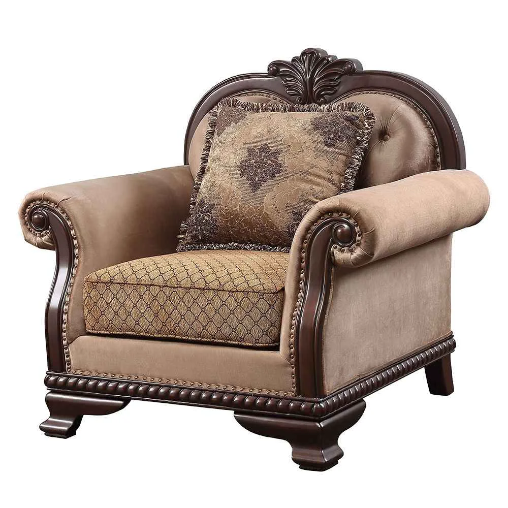 Smart Chateau De Ville – Chair With Pillow Same Lv01590 – Fabric amp Espresso Trusted
