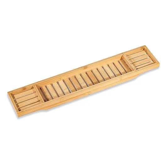 Classic Bamboo Large 28.7 Long Slatted Bathtub Tray Premium
