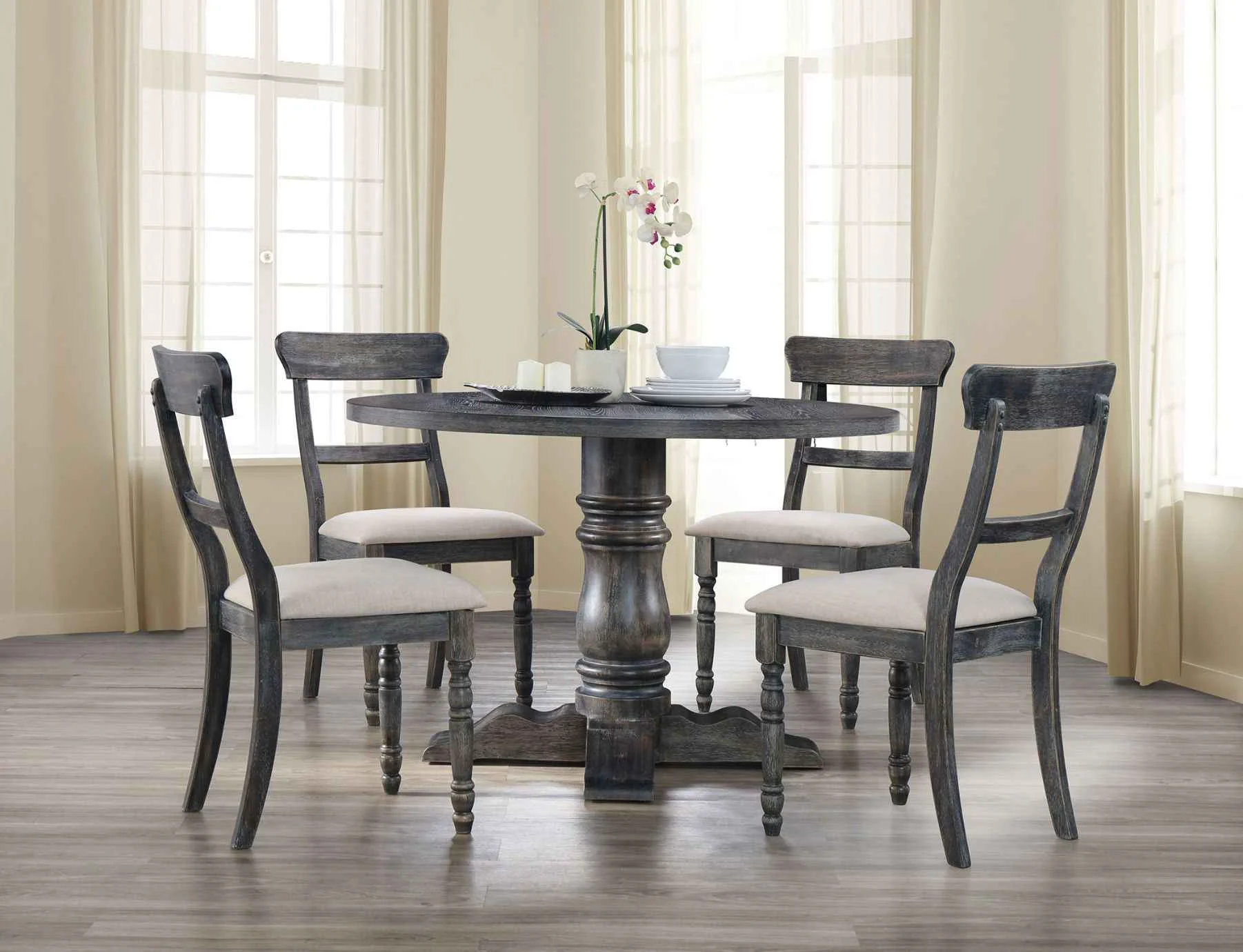 Original Leventis – Dining Table – Weathered Gray Efficient