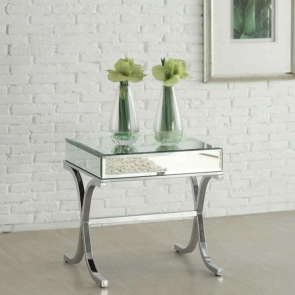 Practical Yuri – End Table – Mirrored amp Chrome Fine Crafted