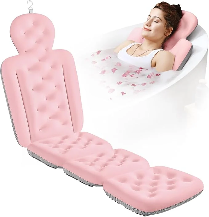 Sophisticated Full Body Bath Pillow for Bathtub Thick Bathtub Cushion Luxury Tub Pillow for Fast