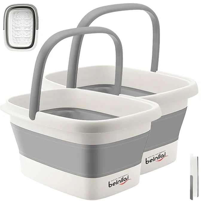 Elegant Collapsible Foot Bath Basin for Soaking Feet Foot Soak Tub Plastic Foot Bucket Modern