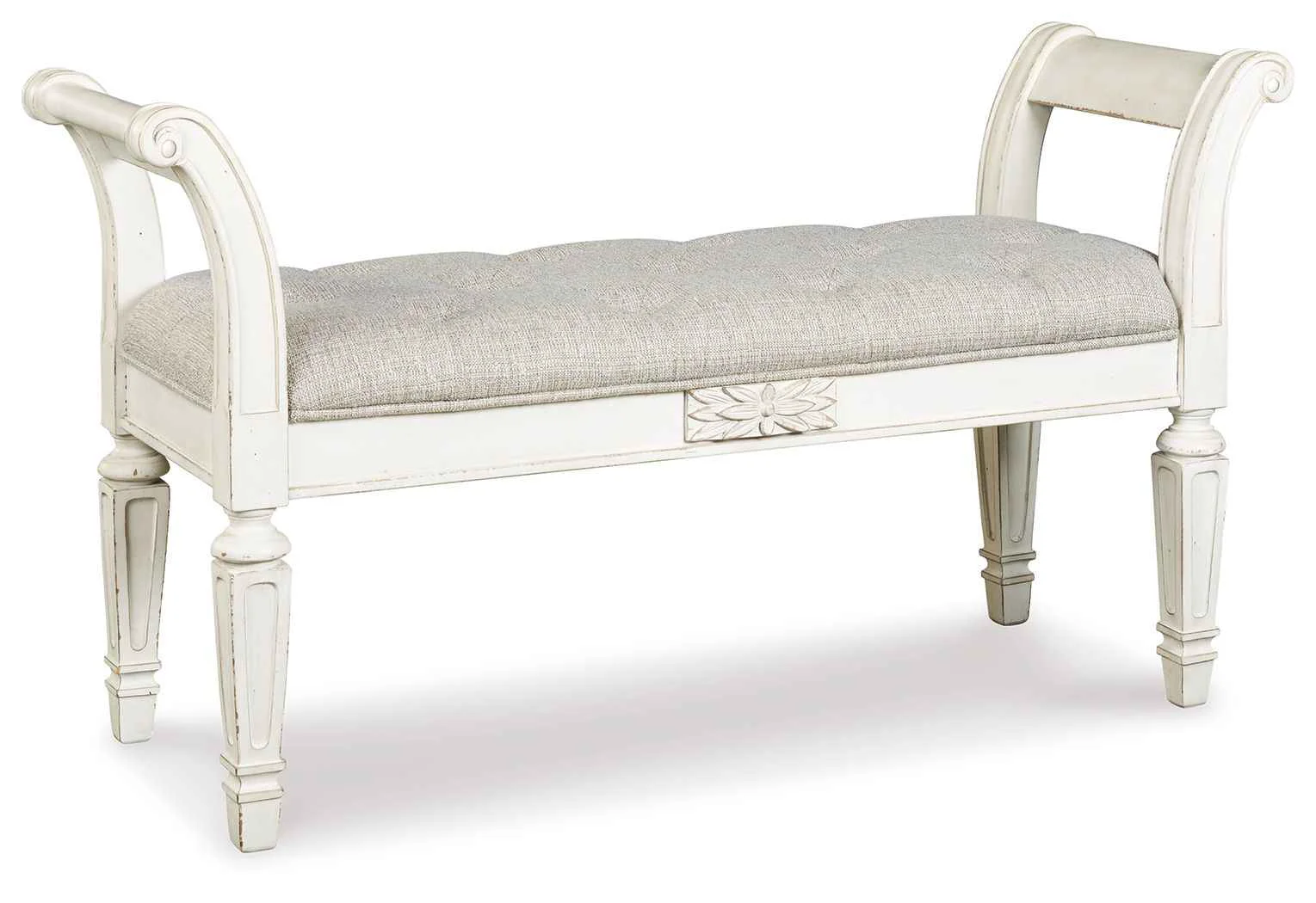 Professional yn – Accent Bench – Antique White Optimized