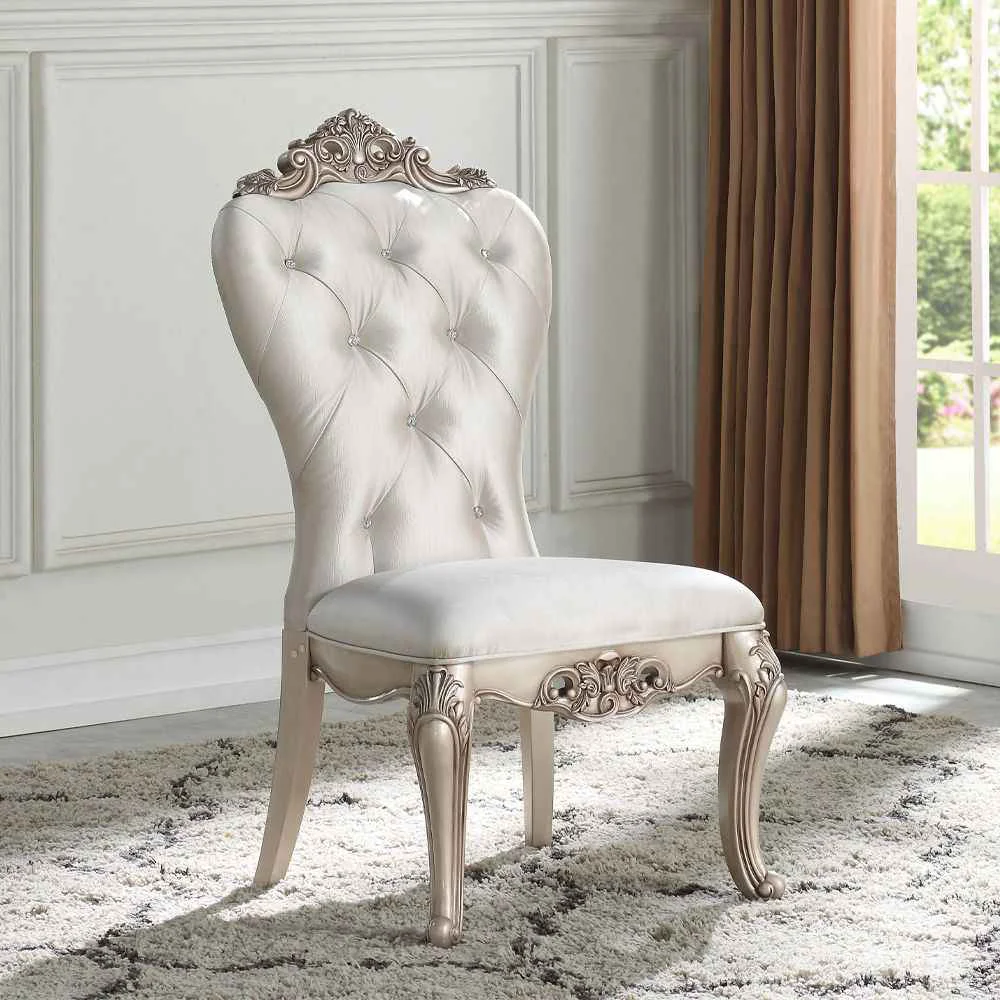 Quality Gorsedd – Side Chair Set of 2 – Cream Fabric amp Golden Ivory Prestigious