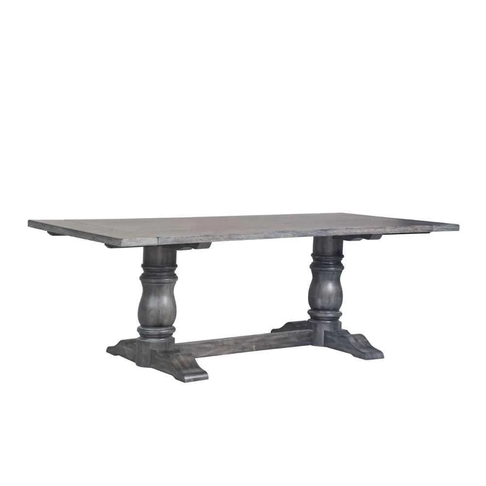 Flexible Leventis – 30 quot Dining Table – Weathered Gray Organic