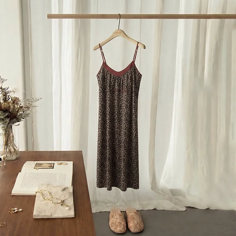 Exclusive Ownkoti Leopard Print Cotton Night Dress Contemporary