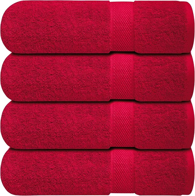 Smart Infinitee Xclusives Luxury Ring-Spun Cotton Bath Towels Set of 4 – Soft Comfortable