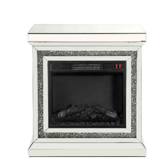 Practical Noralie – 28 quot Fireplace – Mirrored amp Faux Diamonds Stylish