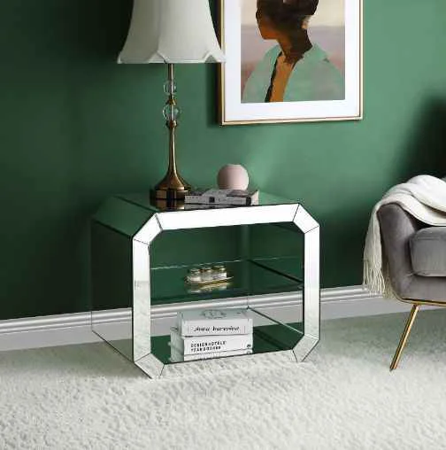 Secure Dominic – 20 quot Accent Table – Mirrored Comfortable