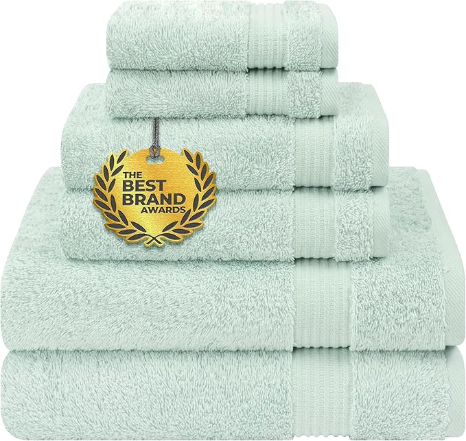 Prestigious Cotton Paradise 6 Piece Towel Set Cotton Soft Absorbent Turkish Towels Official