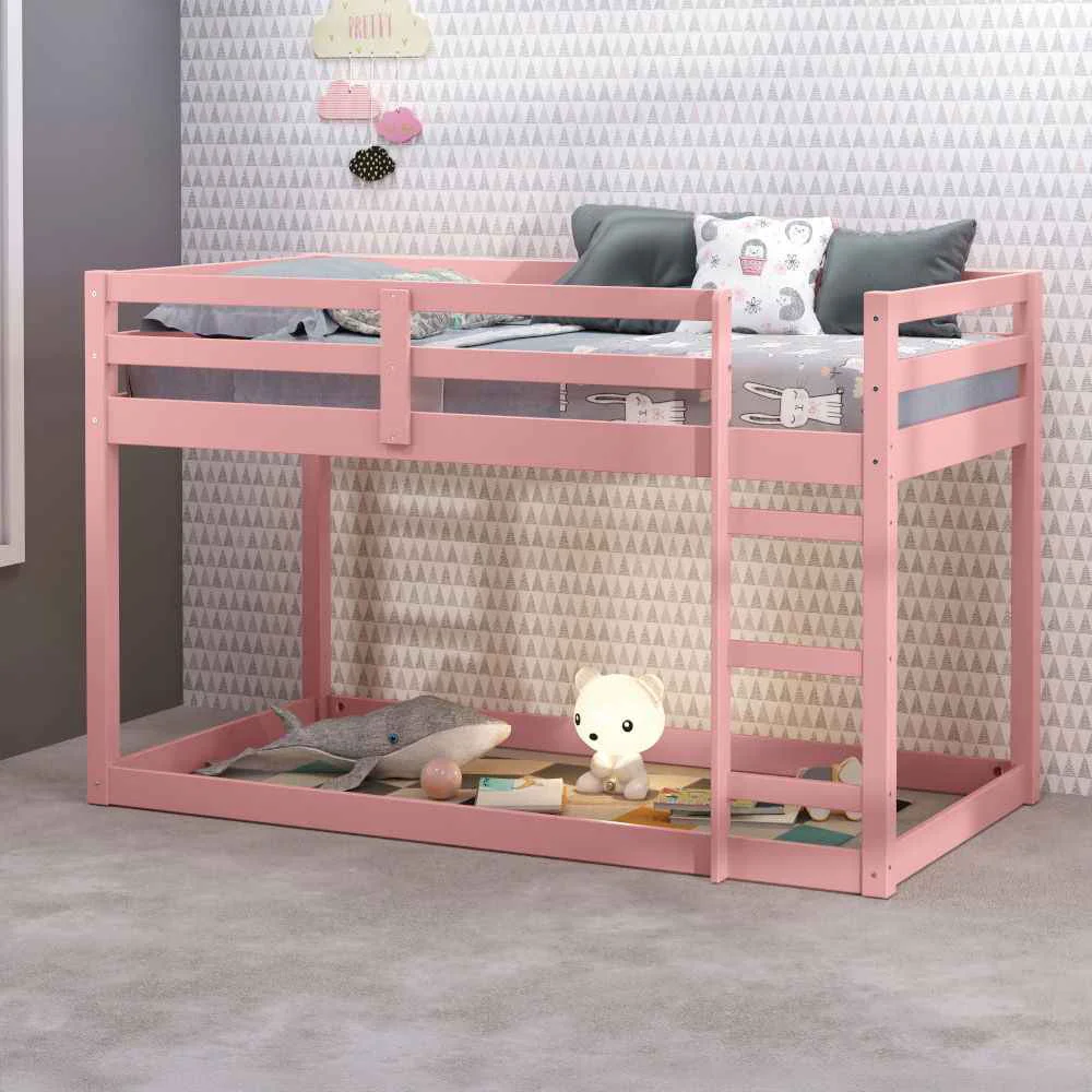 Relaxed Gaston II – Twin Loft Bed – Pink Consistent