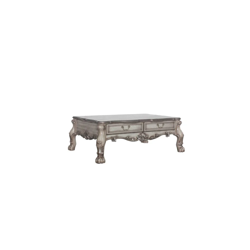 Soft Dresden – 20 quot Coffee Table – Vintage Bone White Crafted
