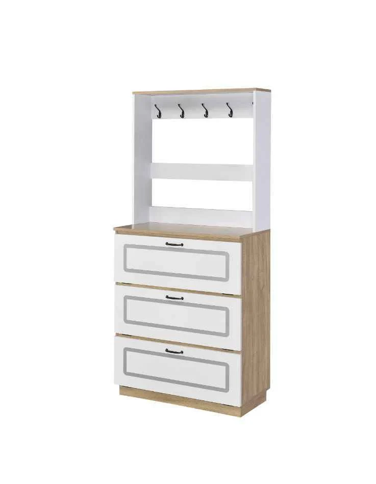 Versatile Hewett – Shoe Cabinet – Light Oak amp White Verified