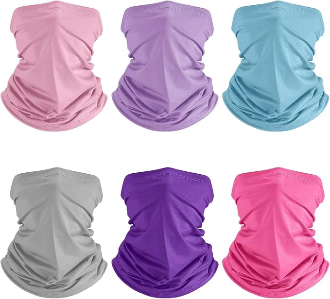 Solid Geyoga 6 Pieces Summer UV Protection Cooling Neck Gaiter Face Clothing Neck Healthy