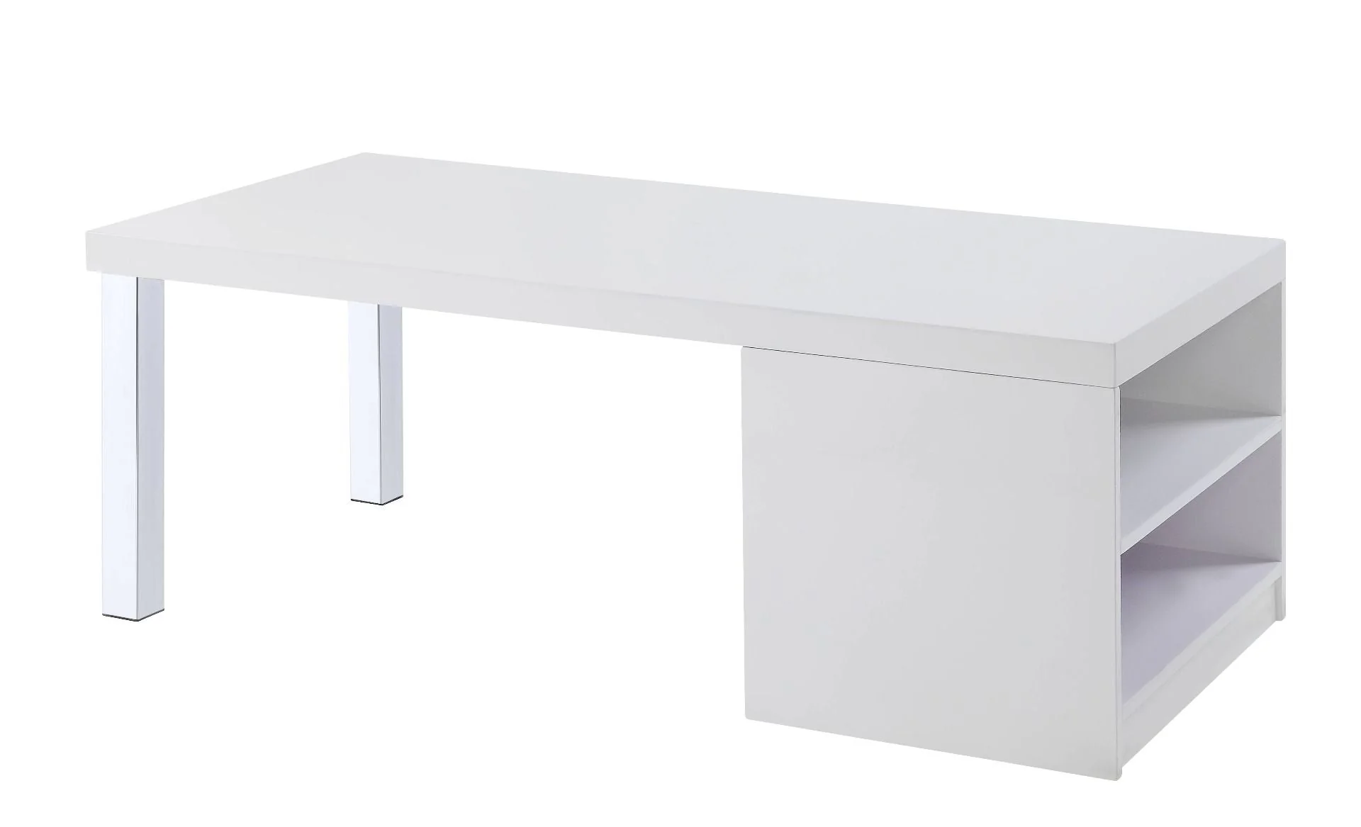User-Friendly Harta – Coffee Table – White High Gloss amp Chrome Excellent