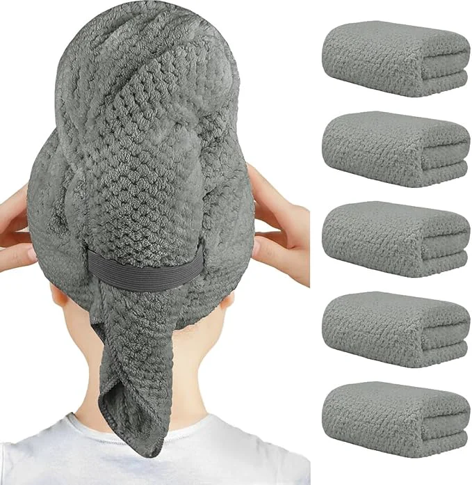 Versatile HOMEXCEL 5 Pack Large Microfiber Hair Towel Wrap Sophisticated
