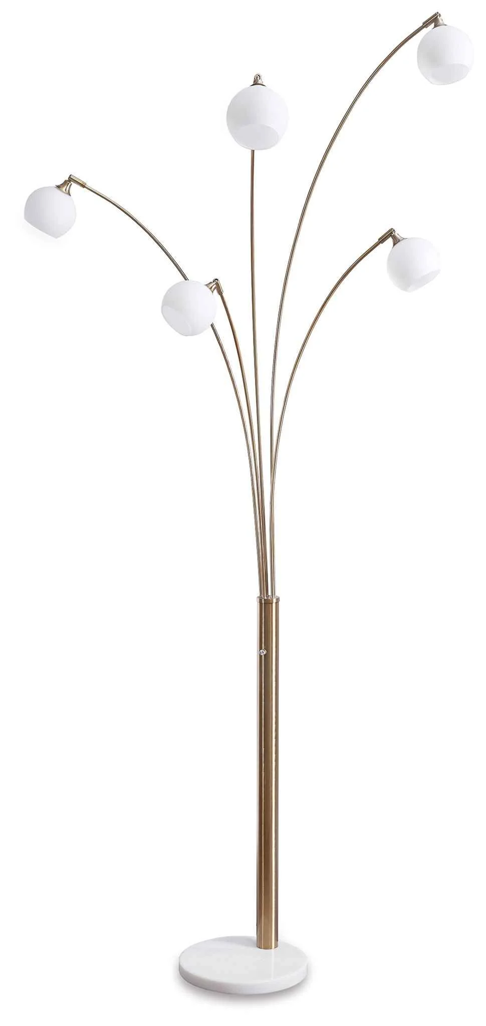 Superior Taliya – Metal Arc Lamp – Champagne White Dependable
