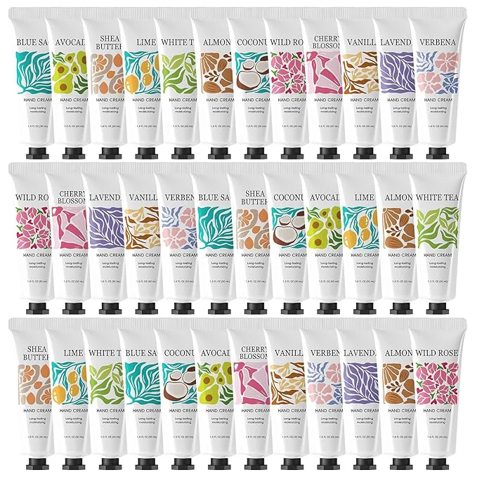 Recyclable BODY EARTH LOVE 36 Pack Hand Cream Gift Set Travel Size Hand Cream Bulk Consistent