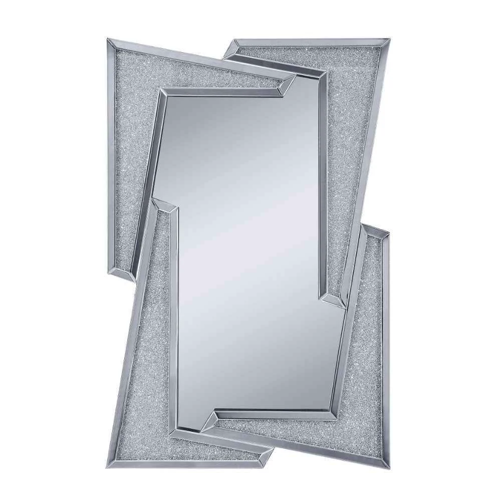 Fine Crafted Noralie – 47 quot Accent Mirror – Mirrored amp Faux Diamonds Detailed