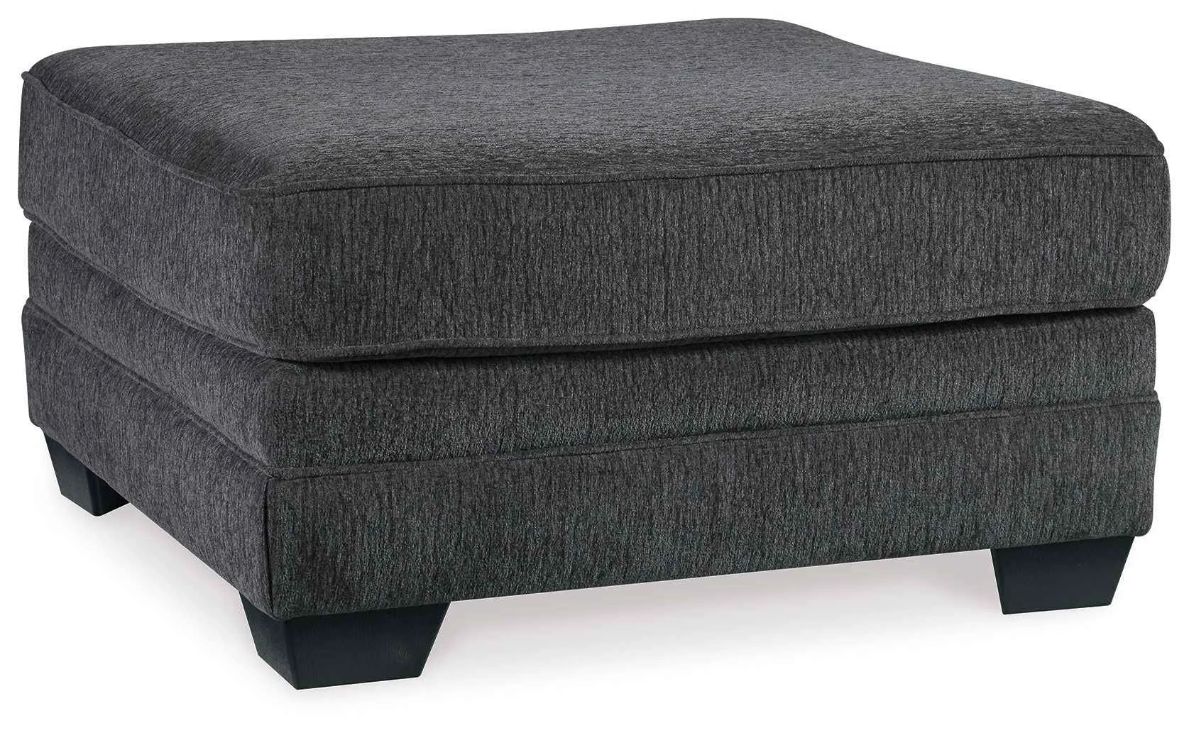 Premium Material Tracling – Oversized Accent Ottoman – Slate Innovative