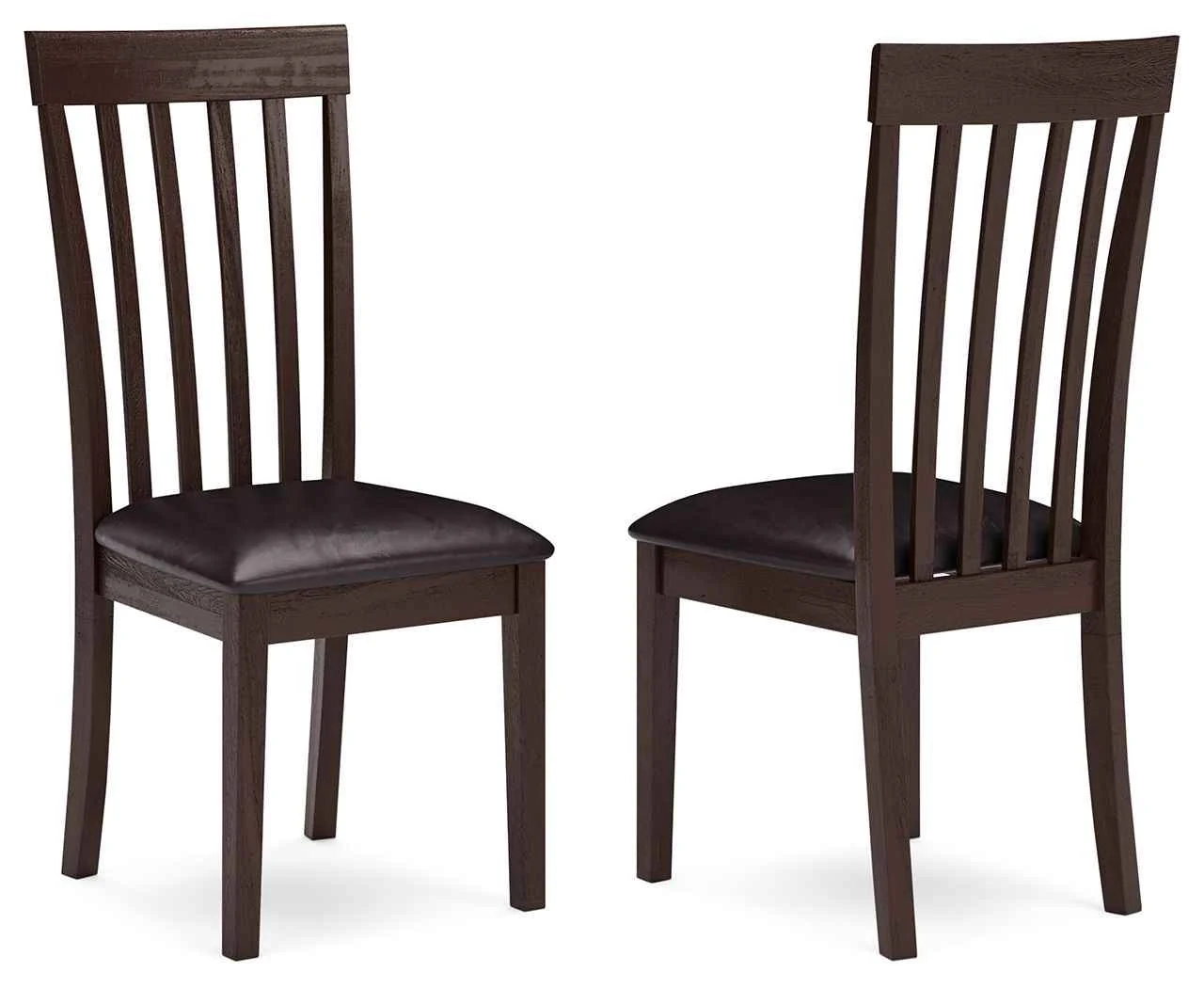 Premium Material Hammis – Dining UPH Side Chair Set of 2 – Dark Brown Excellent