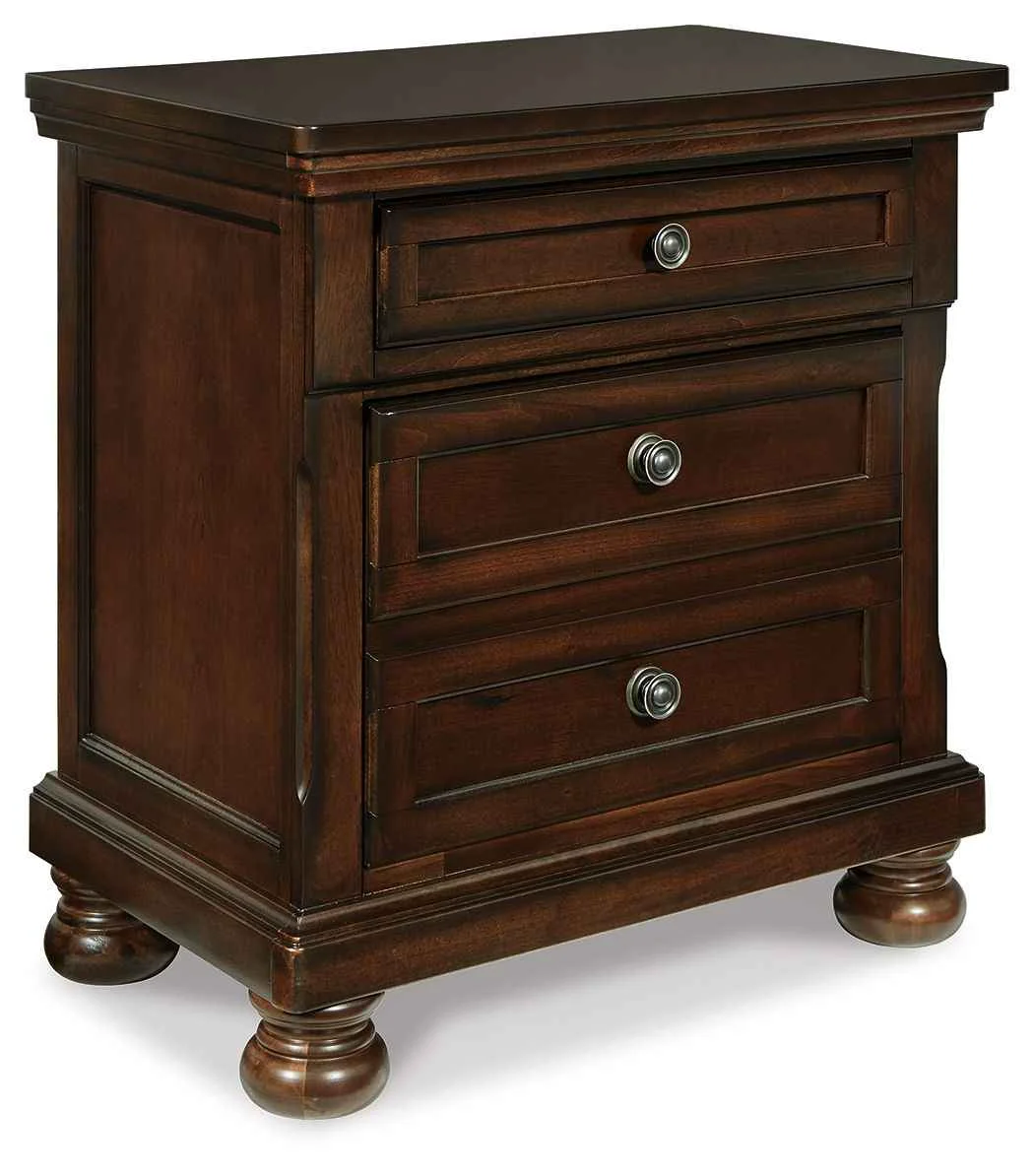 Flexible Porter – Two Drawer Night Stand – Dark Brown Classic
