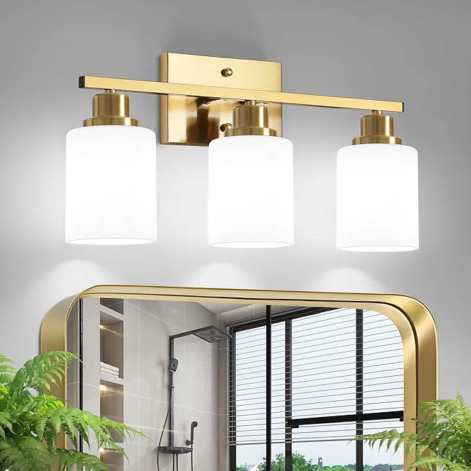 Superior Ascher Bathroom Light Fixtures 3-Light Vanity Light Over Mirror Wall Lamp Fast