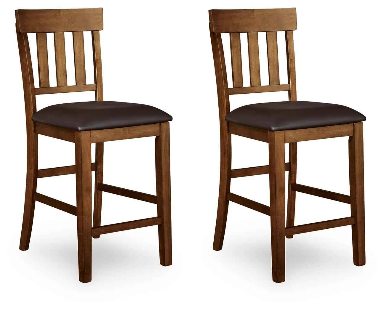Stylish Ralene – Upholstered Barstool Set of 2 – Medium Brown Efficient