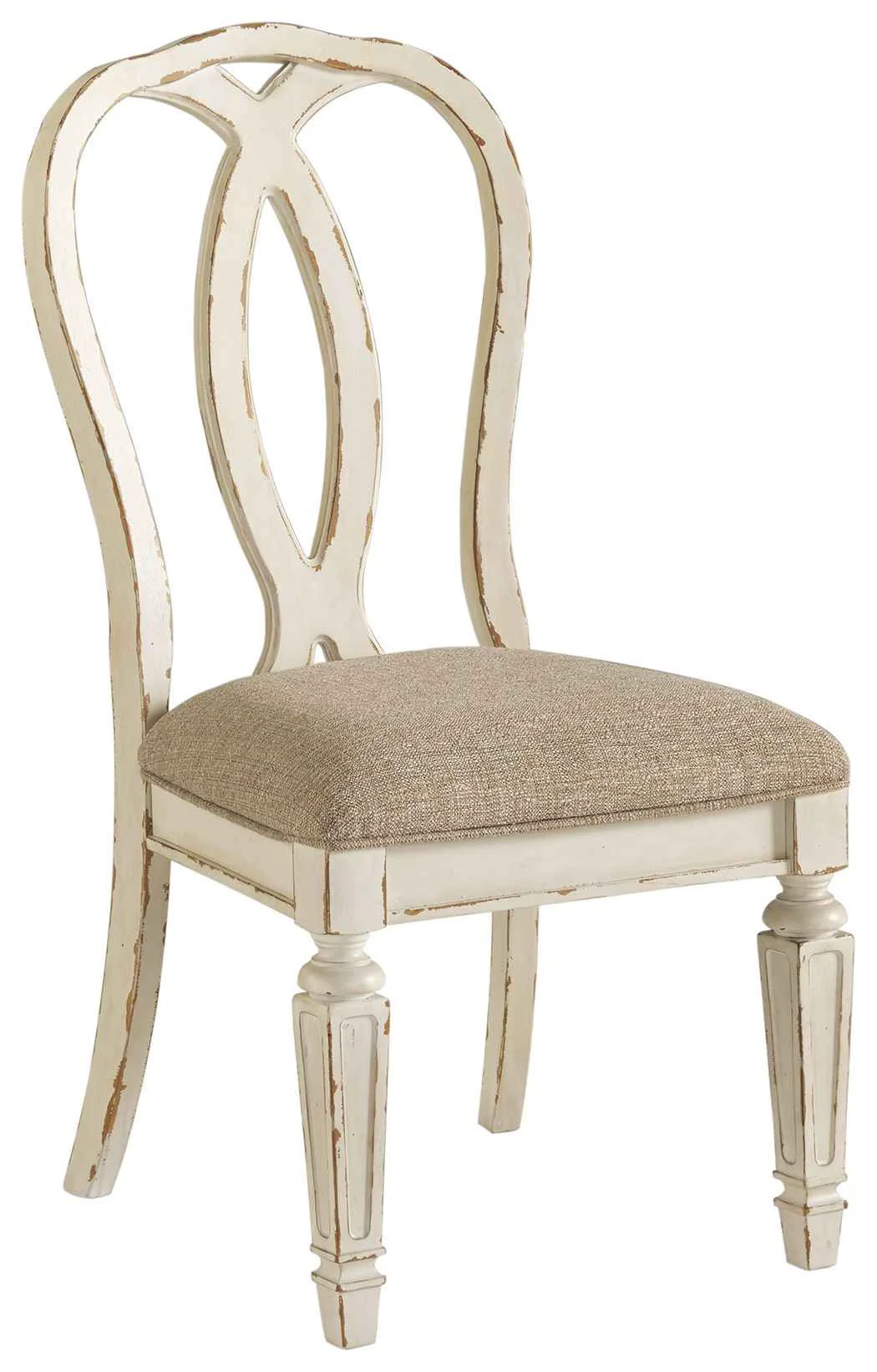 Soft yn – Dining UPH Side Chair Set of 2 – Ribbonback – Chipped White Durable