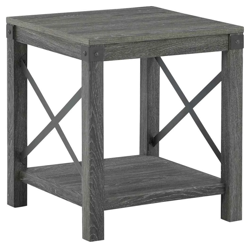 Durable dan – Square End Table – Grayish Brown Powerful