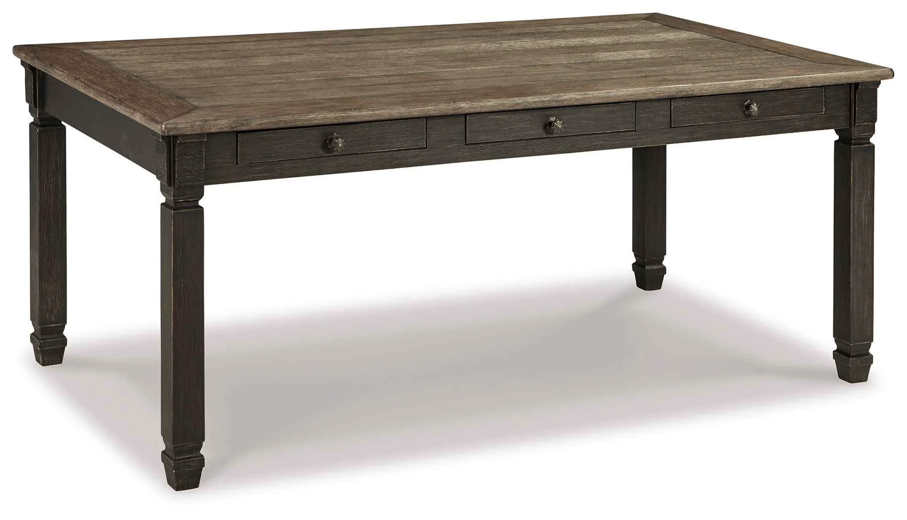 Authentic Tyler Creek – Rectangular Dining Room Table – Black Gray Powerful