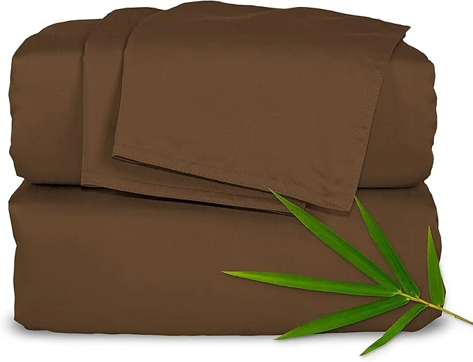 Trendy Pure Bamboo Queen Sheets Organic Viscose Derived from Bamboo Bed Sheet Set Luxuriously Soft amp Cooling Double Stitching 2 Year Quality Promise Queen Coconut Husk Reliable